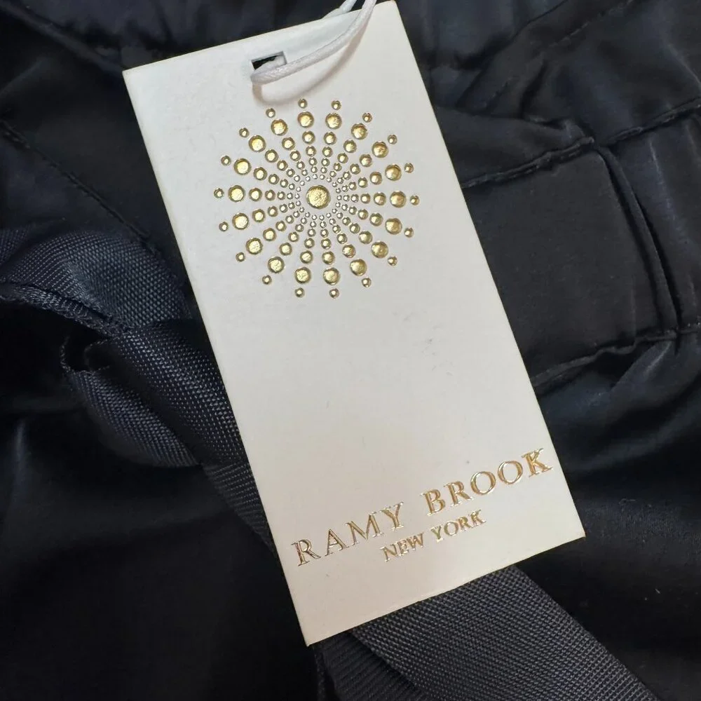 NWT Ramy Brook Carsie Patch Mini Skirt XS Black